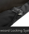 Elastic hem and auto-lock drawcord of Elite Chiminea Cover For All Weather Protection, Water Resistant 300D Polyester, Black