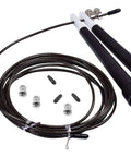 Versanverse Adjustable Jump Rope Repair Kit For Speed Cables Includes 10 Sets With Steel Screws And End Caps, black cable and handles