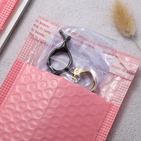 Pink Bubble Mailers 100 Pack 12x18 plus 4 inch thickened padded envelopes self seal for small biz shipping tear resistant bags
