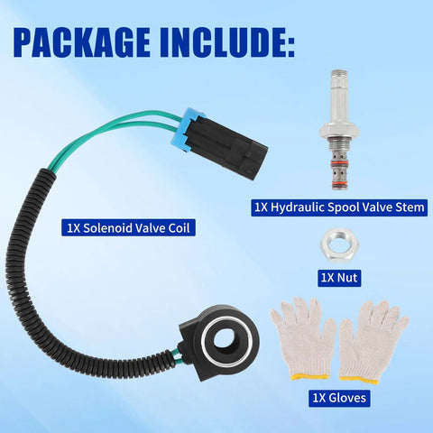 Pro Grade Solenoid Valve Coil And Hydraulic Spool Valve Stem Element Kit Replacement For Bobcat Skid Steer And Loader Models 653 751 753