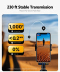 Wireless Lavalier Microphone With Charging Case For IPhone Android And Laptop, desert scene on smartphone display