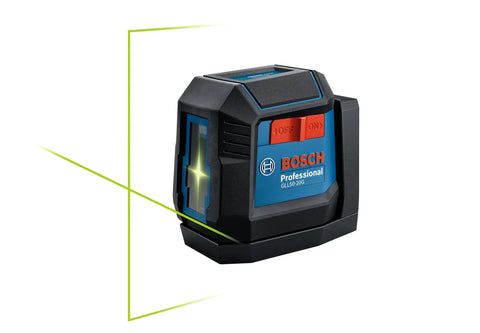 GLL50-20G 50 Ft Green-Beam Self-Leveling Cross-Line Laser with Integrated Magnetic Mount in action