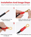 Installation steps for Heavy Duty 4 Gauge Copper Wire Connectors Plus Red And Black Ring Terminals For Battery Cable Adapters.