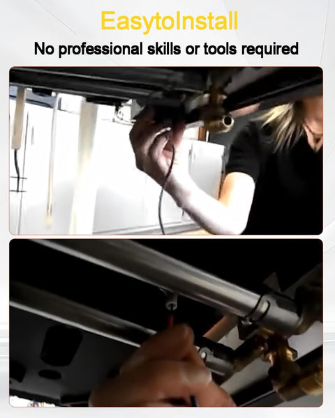 Person installing 10 Pieces Piezoelectric Igniter Replacement Kit With Copper Contacts for gas stoves under hood