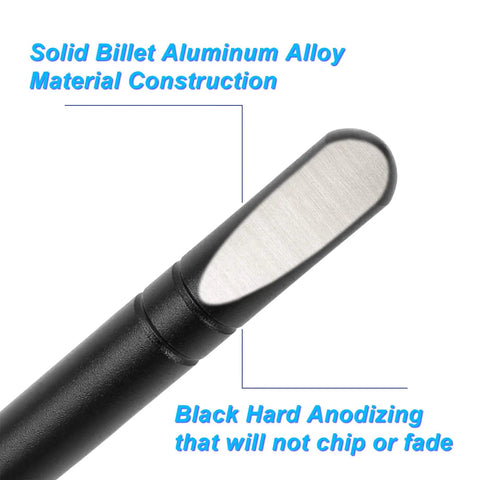 Solid billet aluminum construction of Short Antenna Mast For Trucks And Off Road Vehicles Hood Mounted 4 Inch Mini Antenna Replacement