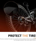 Two Pack Bicycle Tire Liners That Fight Punctures, 0.5mm Thick Inner Tube Protectors installed on mountain bike