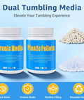 Ceramic and plastic pellets for 10Lb Rock Tumbler Grit And Polish Refill Kit With 4 Step Grits For Up To 70 Lbs Rocks Dual Tumbling Media