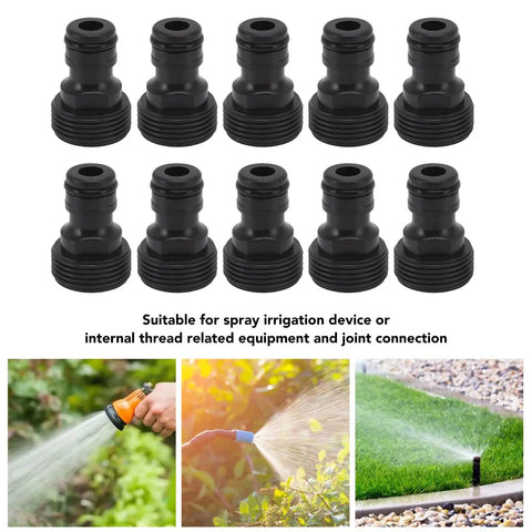 Garden Hose Quick Connector Nipple Set, 10 Pack G3/4 Male Thread Plastic Hose Fittings For Sprinklers, Nozzles And Sprayers