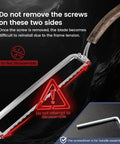 World's First Real Bow Design Sourdough Bread Slicer With Razor Sharp Edge For Crusty Loaves, 420J2 Stainless Steel Kitchen Knife with warning on disassembly.