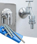 Top Notch Broken Pipe Extractor Tool For Rusted Fasteners, Damaged Screw Remover And Stripped Bolt Kit Perfect For Faucet Fixing And Water Pipe Thread Repair Hand Tool Set Super Easy Out Solution For Pros, alloy steel, blue handle