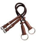 Rope Cheek Pieces For Horse Bridle, 13mm Leather And Rope Replacement Bit Straps, Vegetable Tanned With Stainless Steel Buckles