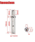 XUNKUNER NMRV030 single output shaft, 14mm dia, 100mm length for RV030 worm gearbox, with gasket and corner pin