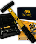 4 In 1 Door Hinge Adjustment Tool Kit For Realigning Sagging Doors And Installing Hinges, with gap wrench, gloves, and case.
