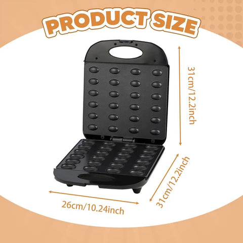 High Performance Electric Nut Press For Cooking, showcasing compact 31x26x31 cm size, durable steel finish, and Bakelite frame.