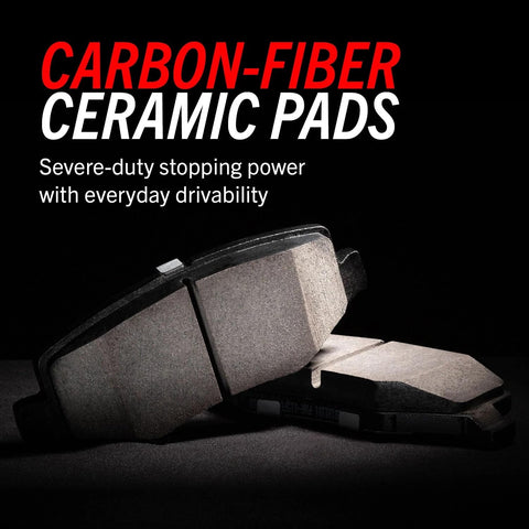 Side view of carbon-fiber ceramic rear brake pads, pair for Lexus ES/UX