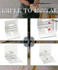 Z Clips Table Top Fasteners 20 Pack With 60 Screws Included For Wood Tabletops And Countertops, illustrated in installation steps.