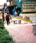 Outdoor walkway with stacked hexagonal pavers resembling Six Hexagon Concrete Molds For DIY Driveway Or Patio Pavers, 9 By 9 By 2.5 Inches Thick, Made From Rubberized ABS Plastic, Reusable Hundreds Of Times, Cast Pavers For Pennies, Durable For Outdoor Driveways And Walkways.