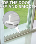 Two Pack 72 Inch Vinyl Sliding Screen Door Replacement Track Bottom Rail For Sliding Doors in use on patio door