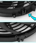 Close-up of Universal Drop In 12 Inch Electric Radiator Cooling Fan Push Pull Kit Full Mount Hardware components.