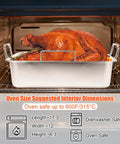 Nonstick 15 Inch Stainless Steel Roasting Pan With V Rack And Cooling Rack roasting turkey in oven