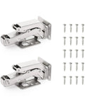 Two Pack Adjustable Angle Hydraulic Damper Hinge Soft Close Invisible Concealed Cabinet Hinges with screws