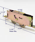 2 Pack Sliding Patio Door Tandem Roller Assembly For Common Vinyl Sliding Doors with dimensions labeled