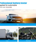 12V 24V Battery Tester For Cars And Light Trucks Cranking And Charging Checker 40 2000 CCA Range Tests Flooded AGM Gel Batteries Shows SOH And Alternator Health Auto Battery Analyzer Tool, car truck motorcycle