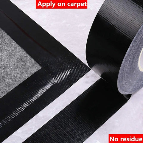 Heavy Duty Wide Duct Tape 3 Inch By 55 Yards Waterproof All Weather Industrial Strength Tape For Packaging Bundling Repairs And Home Improvement No Residue applied on carpet