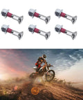 Heavy Duty M8x30 Sprocket Bolt And Nut Kit For Dirt Bikes And Motocross Beefy Nylon Locking Flange Nuts in chrome
