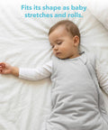 Soft Breathable Viscose Bamboo Sleep Sack For Babies 6 12 18 Months One TOG Wearable Blanket With Two Way Zipper Slate Color