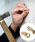 Installing 60 Pcs Self Drilling Anchors And Screws Kit For Heavy Duty Wall Mounting No Drill Required into drywall surface.