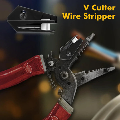 2 Pack V Cutter Cable Stripper Knife Attachment For NM And NMSC Wires, Stainless Steel Wire Cutter Tool with black attachment