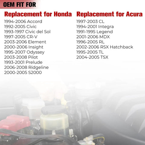Radiator Cap Replacement For Honda And Acura Cars Keeps Your Ride Chill And Pressure In Check Fits Civic Accord CR V Odyssey Pilot MDX TL And Civic Del Sol With Part Numbers 19045PAAA01 And 19045PAA A01 fitment chart.
