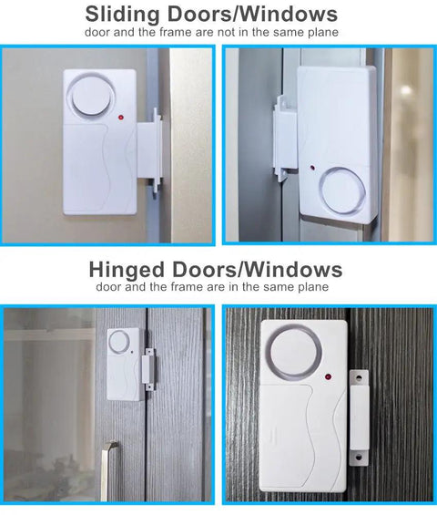 Wireless Door And Window Alarm System With Remote Arm Disarm Panic And Doorbell Modes 105 Decibel No Fuss Quick Setup Magnetic Trigger Easy Peel And Stick Installation Deterrent For Thieves With Extra Remotes