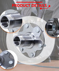 Close-up of Beefed Up Front Wheel Hub Bearing Kit Replacement WH5170112W for 1999-2004 Tacoma 2WD, showing hub and components.