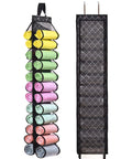 24 Compartments Legging And Shirt Storage Hanger Foldable Closet Organizer with colorful rolled clothes