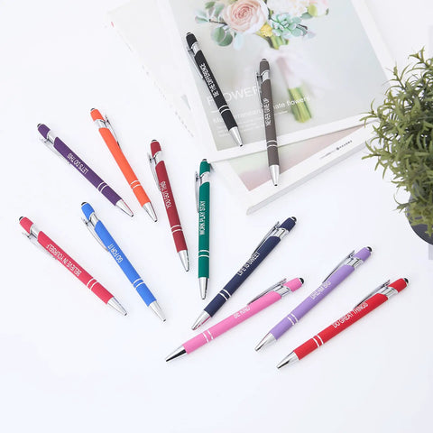 12 Color Pens Set With Motivational Quotes For Inspiration Fine Point Smooth Writing Touchscreen Stylus Compatible Multi Color Ink