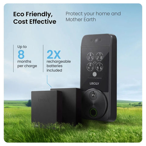 Heavy Duty Biometric Smart Deadbolt With Lightning Fast Facial Recognition And Snappy Fingerprint Unlock For Totally Hassle Free Keyless Entry Security On Your Main Door