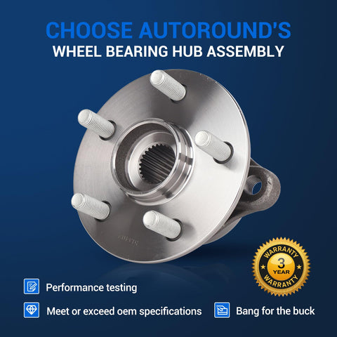 Front Wheel Hub And Bearing Assembly For Toyota Corolla 2019-2022 And Prius 2016-2022 Prius Prime 2017-2022 And Prius AWD E 2019-2022 With 5 Lug And ABS Flange Diameter 134.9mm Bolt Circle Diameter 100.2mm Replaces 513402 4355047020 featuring a 5-lug design