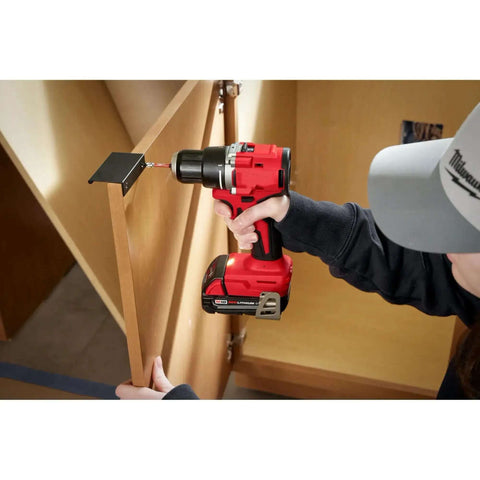 Compact 18 Volt Brushless Drill Driver Kit Built For Tight Squeeze Projects And Quick Fastening Operations Featuring Solid Cordless Power Delivering Serious Kickass Performance Daily in use, assembling cabinetry.