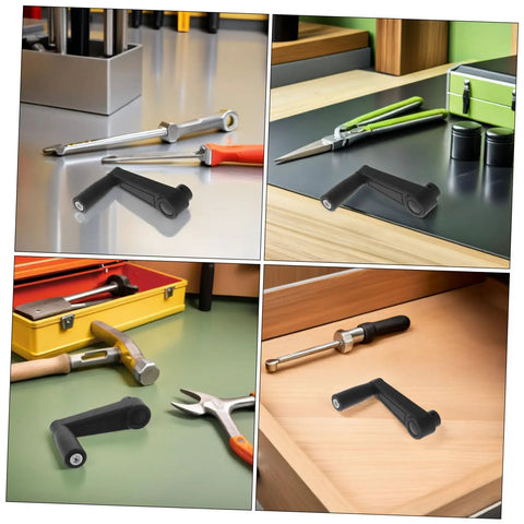 Lurrose Premium Plastic Crank Handle With 12Mm Hole Ergonomic Grip on tools workspace for RV and generator replacements.
