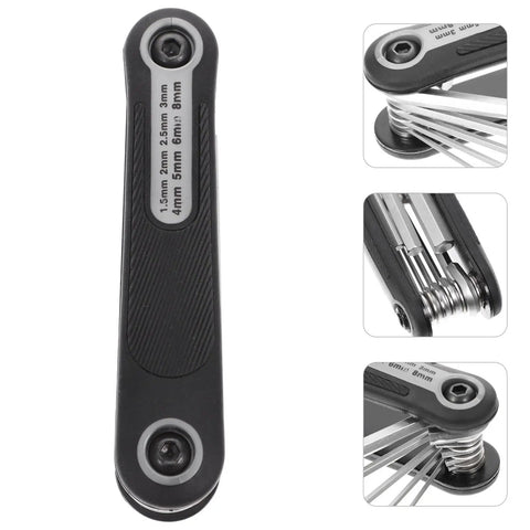 Solid PRETYZOOM 8 Piece Folding Hex Key Wrench Set For Bikes And Home DIY With Star Bits Compact Toolkit For Mechanics And Garage Jobs, 8-piece steel foldout