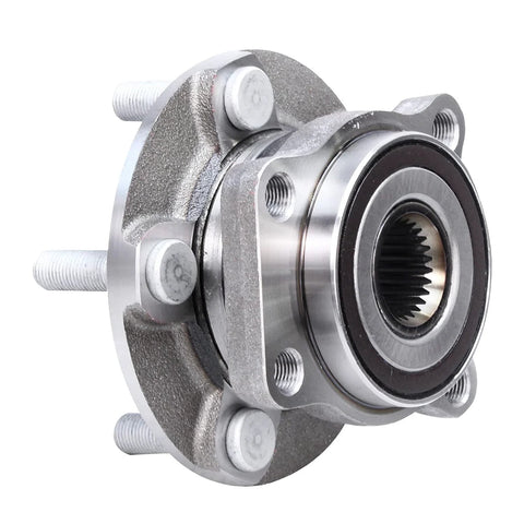 Close-up of 2 Beefed-Up Front Wheel Bearing Hubs Replacement Kit For Subaru Forester 2009-2014 Impreza 2008-2014 WRX 2013-2014 XV Crosstrek 2013-2014 Front Hub Assembly Direct Fit