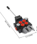 Heavy Duty Dual Spool Hydraulic Joystick Valve For Double Acting Cylinders With 11 GPM Flow And 3600 PSI Range, Directional Control Valve For Tractors, Loaders, Tanks And Log Splitters, Built Tough And Reliable.