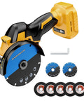 Cordless Cut Off Tool For DeWalt 20V Max 4 Inch Brushless Cutter With 18000 RPM 3 Variable Speeds Tool Only Includes 7 Blades