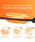 Effortless Cord And Cable Identification System For Home Office And Commercial Setups with Quick Label Tags in use