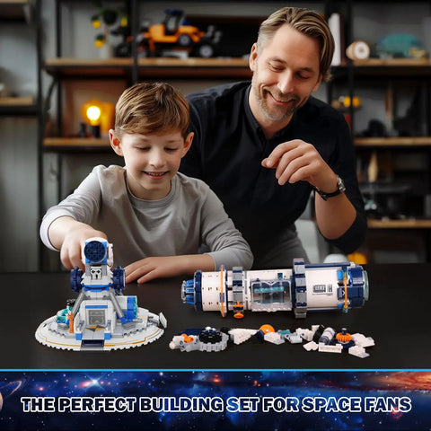 Space Telescope Building Set for Adults With Lights and Rotating Lens 995 Piece Kit for Space Lovers Cool Planet Exploration Toy Ideal Gift for Space Nerds and Curious Minds 14 Plus, adult and child building model