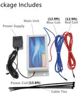 Electronic Water Descaler System No Chemicals No Fuss Install Reduces Limescale Rust And Mineral Build Up In Home Pipes with cables and power supply