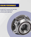 Two Piece Front And Rear Wheel Bearing And Hub Assembly For Audi 2008 2015 A4 A5 A6 A7 A8 Quattro RS5 RS7 Allroad Q5 SQ5 S4 S5 S6 S7 S8 Direct Fit Replacement Kit With OEM Quality Construction And Long Lasting Performance, close-up of hub showing sealing performance and metal design