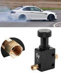 Supercharge Your Stopping Power With This Tight Adjustable Brake Proportioning Valve Crafted From Solid Aluminum Alloy For Universal Disc And Drum Systems That Keep Your Ride Planted And Handle Like A Dream. Close-up of valve with brass fittings.